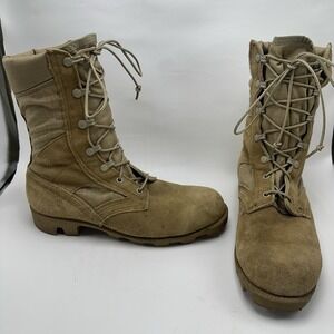 Ro Search Military Army Desert Tan Suede Combat Boots Mens Size 8 R 8R